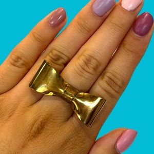 SHINY BRASS‎ COQUETTE BOW RING SIZE 7
